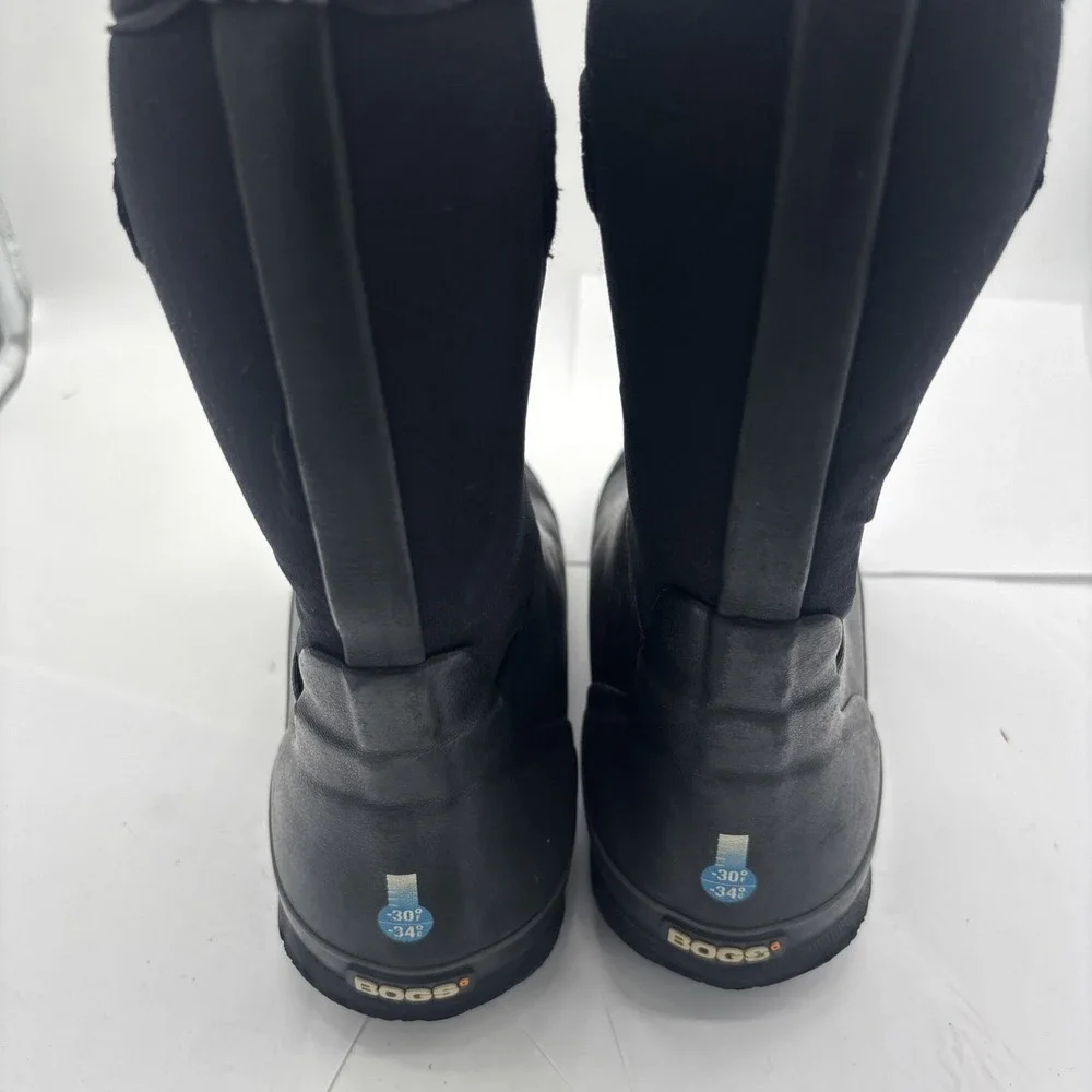 Bogs Classic High Black Neoprene  Waterproof Snow Boots Size 6 Youth EU 39